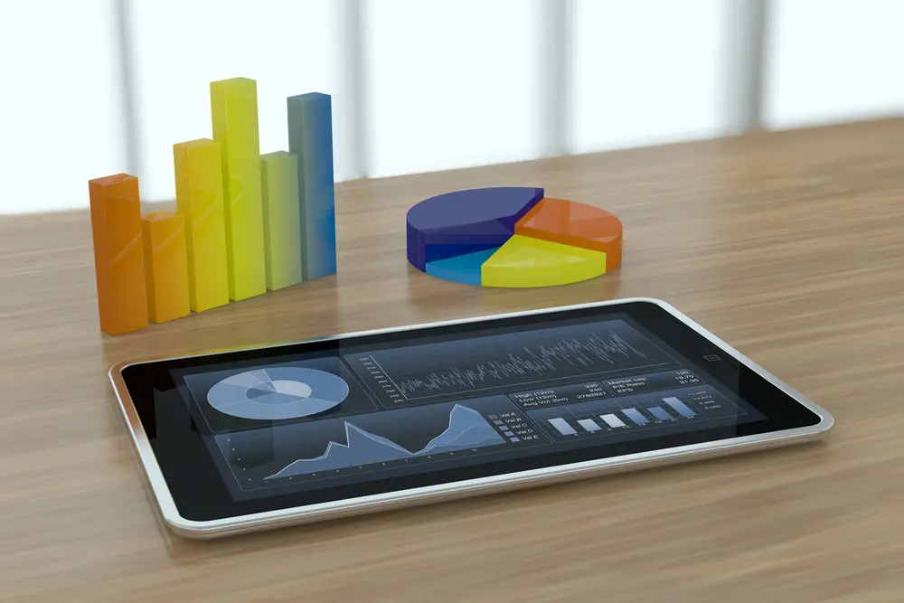 Stock market and technology, concept marketing digital
